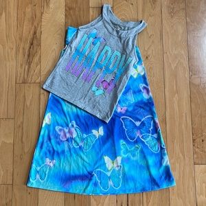 Girls Justice Tank and Maki skirt size 10 Like New